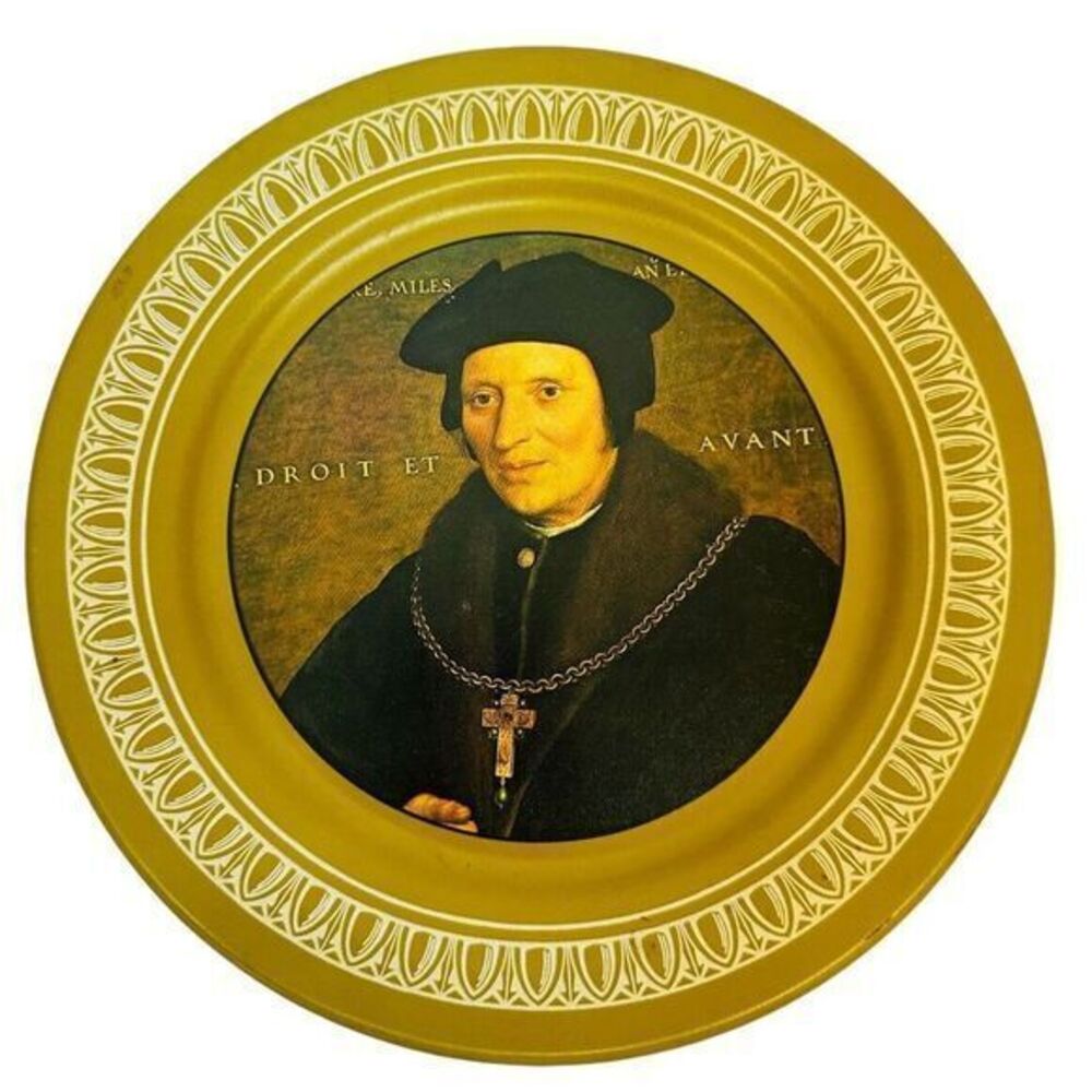 Ohio Art Co 1974 Vintage Metal Wall Plate Sir Brian Tuke No‎ 3108 See Photos